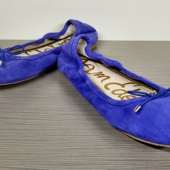 Sam Edelman Felicia Flat, Blue Suede, Womens Size 6 M - Picture 4 of 7
